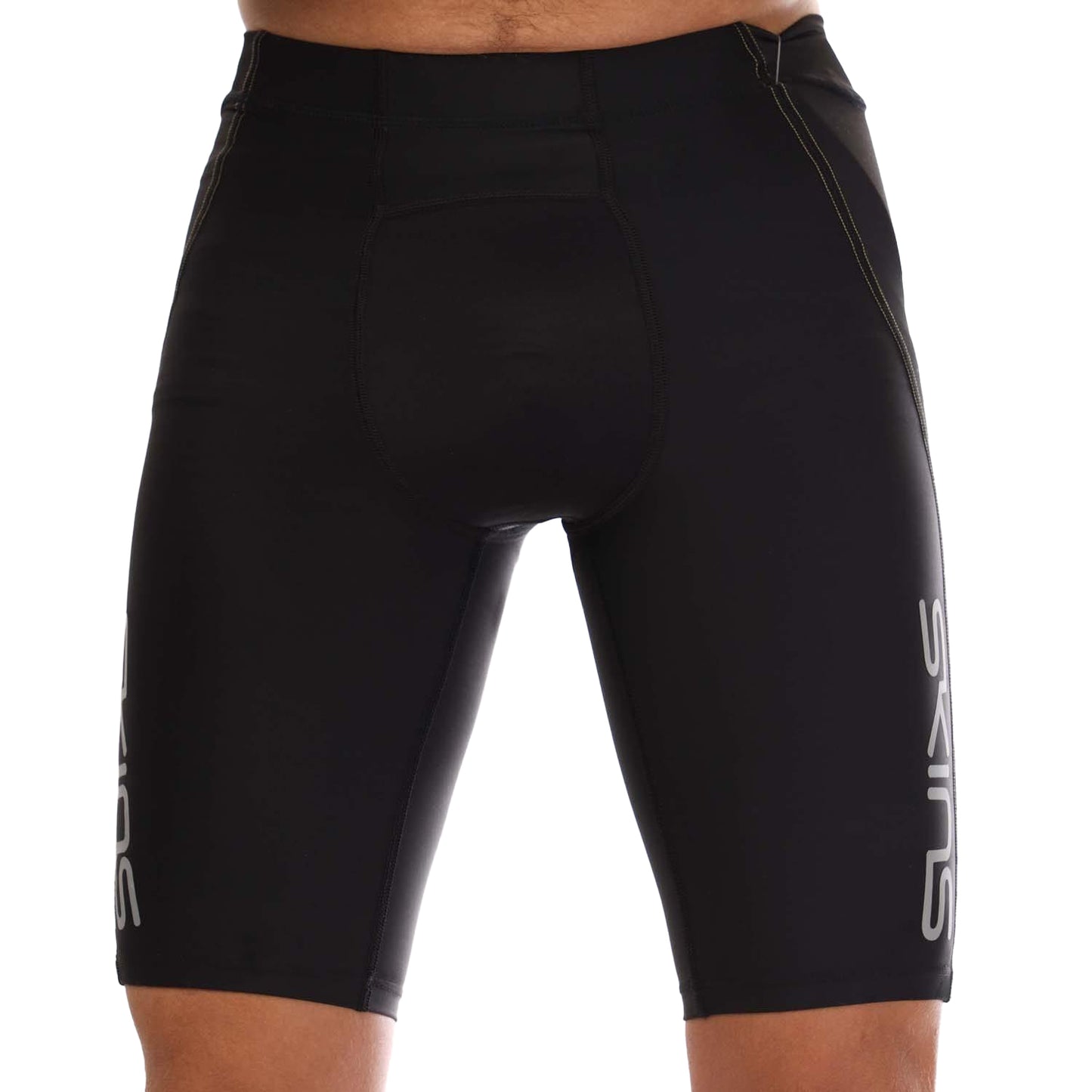 Black - Front - Skins Mens Series-3 Half Length Tights