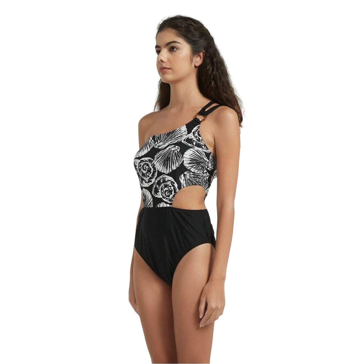 Shell - Side - Be You Womens-Ladies Seashells One Piece Swimsuit