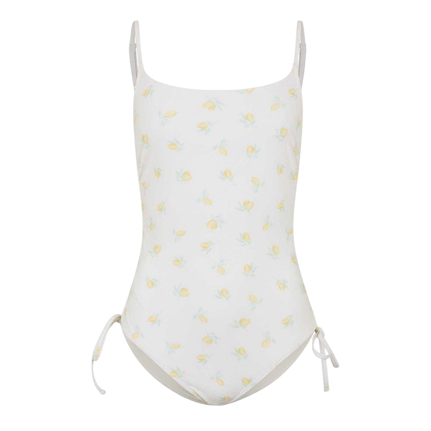 Lemon - Front - Jack Wills Womens-Ladies Ruched One Piece Swimsuit