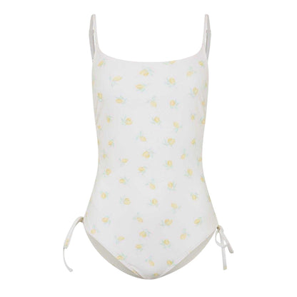 Lemon - Front - Jack Wills Womens-Ladies Ruched One Piece Swimsuit