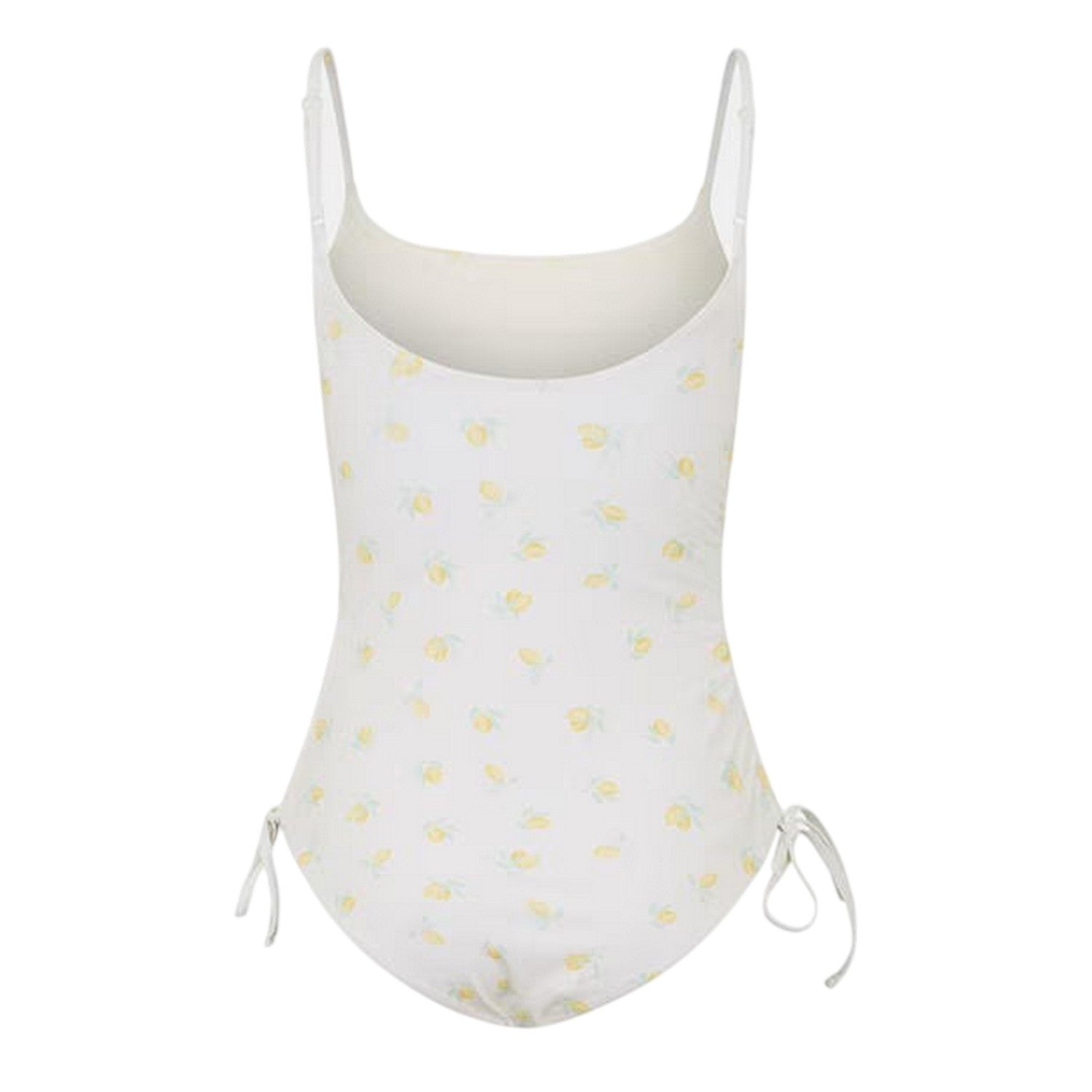 Lemon - Back - Jack Wills Womens-Ladies Ruched One Piece Swimsuit