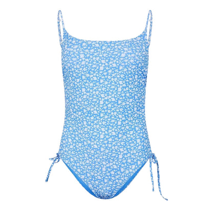 Marina Blue - Front - Jack Wills Womens-Ladies Ruched One Piece Swimsuit