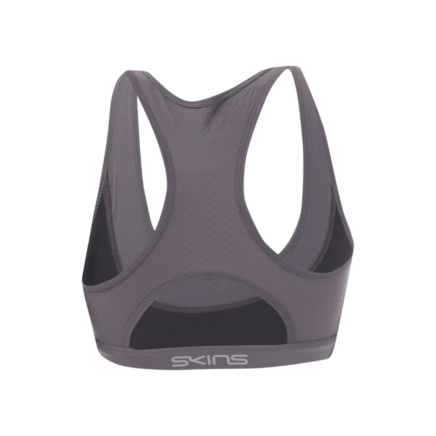 Charcoal - Back - Skins Womens-Ladies Series-3 Elite Sports Bra