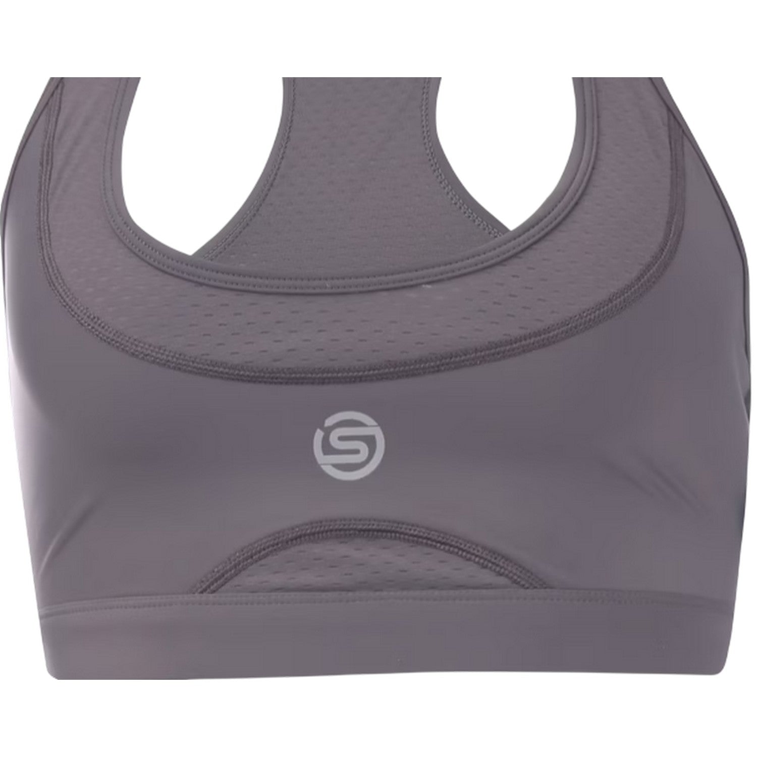 Charcoal - Side - Skins Womens-Ladies Series-3 Elite Sports Bra