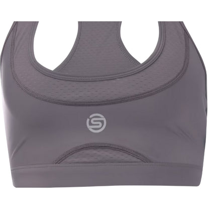 Charcoal - Side - Skins Womens-Ladies Series-3 Elite Sports Bra