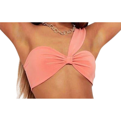 Coral Melange - Back - Missy Empire Womens-Ladies Cross Strap Bralette
