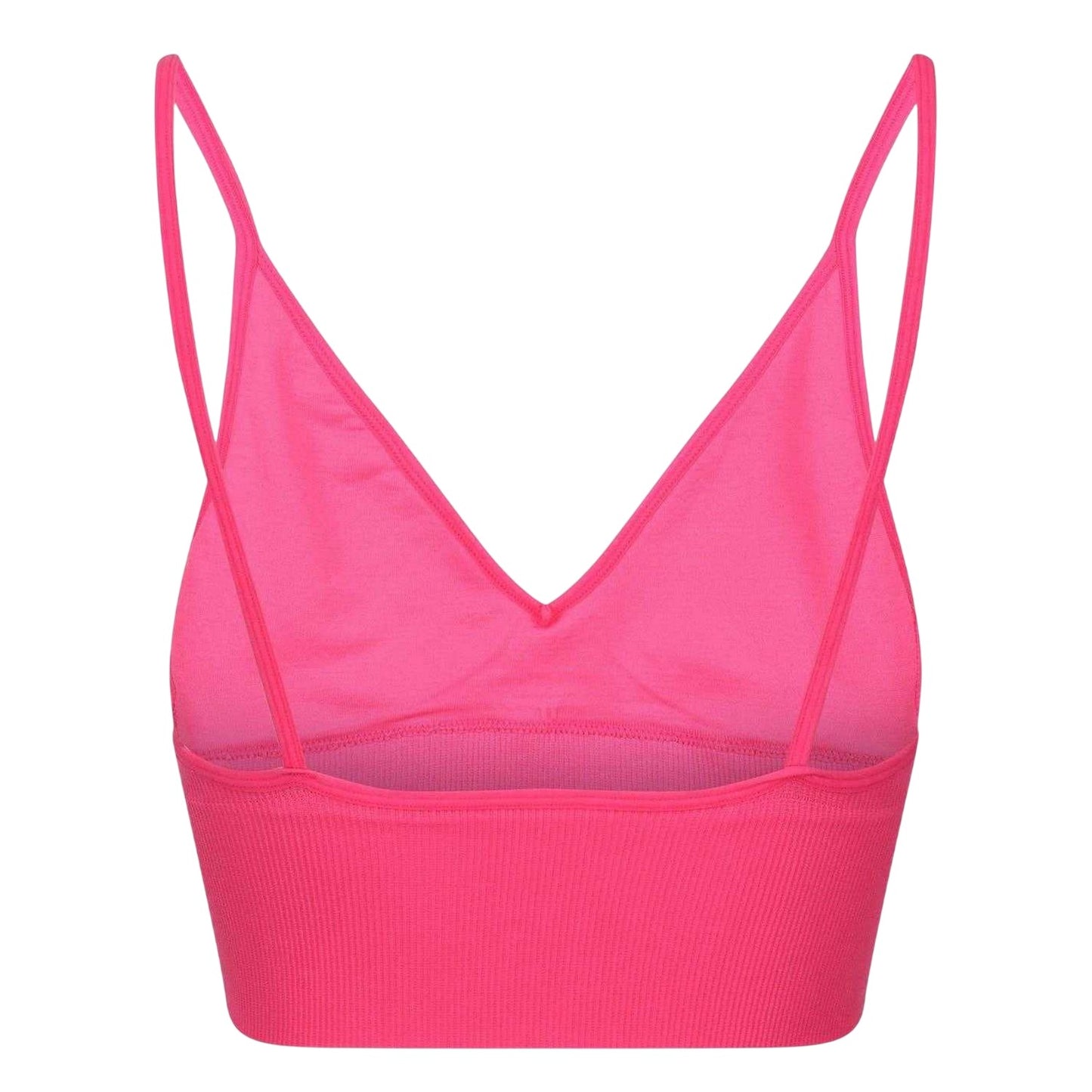 Bright Magenta - Back - Lee Womens-Ladies Ribbed Slim Bra