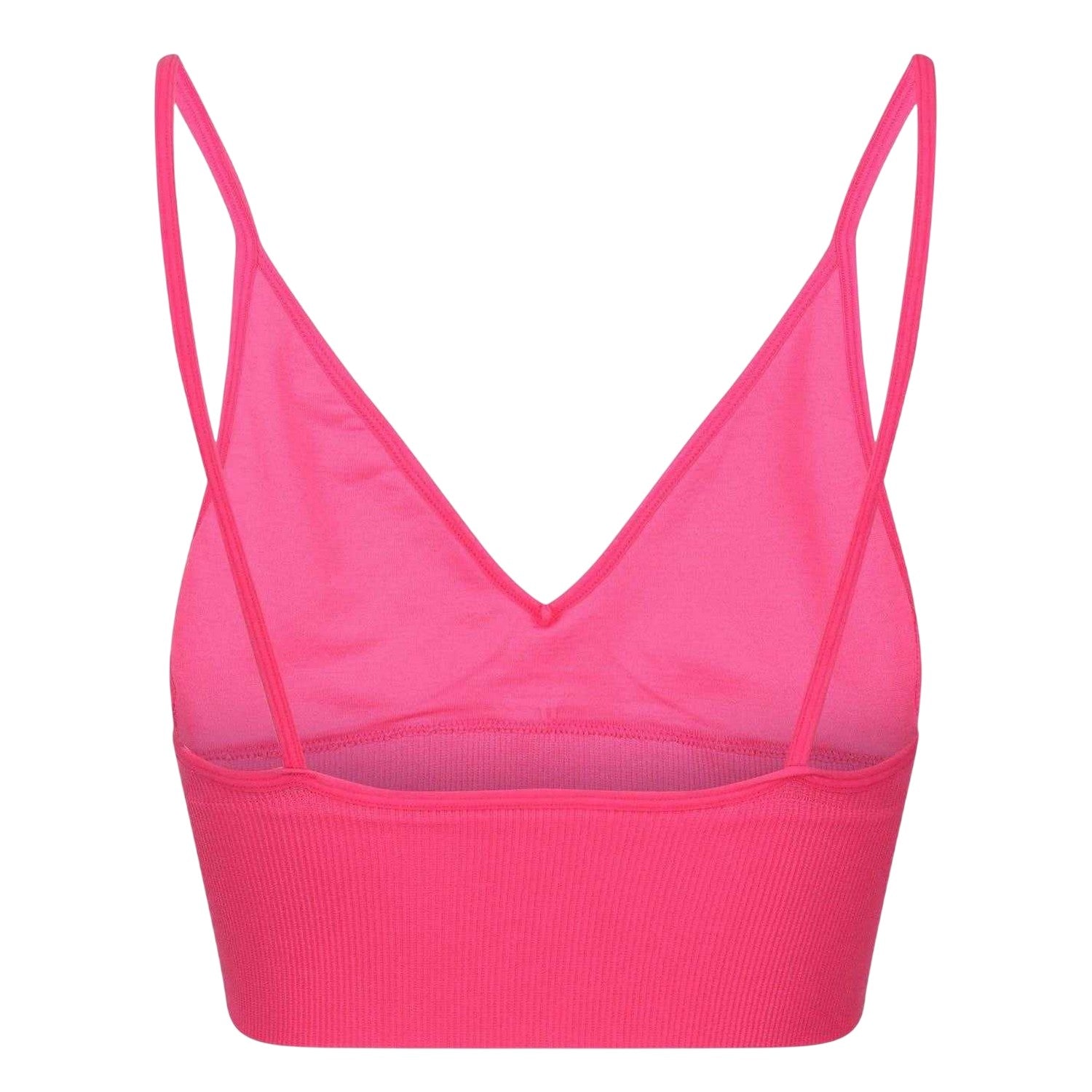 Bright Magenta - Back - Lee Womens-Ladies Ribbed Slim Bra
