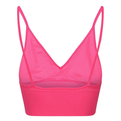Bright Magenta - Back - Lee Womens-Ladies Ribbed Slim Bra