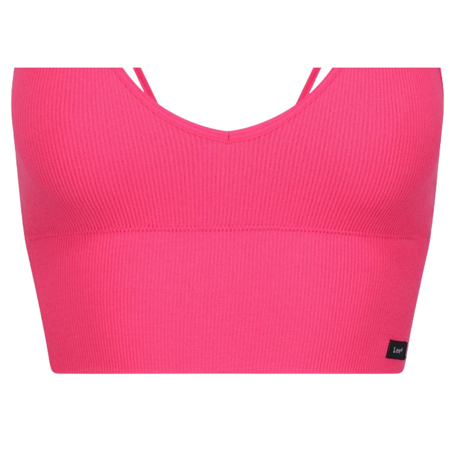 Bright Magenta - Side - Lee Womens-Ladies Ribbed Slim Bra