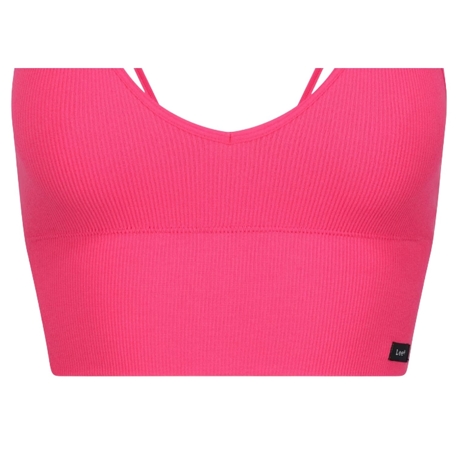 Bright Magenta - Side - Lee Womens-Ladies Ribbed Slim Bra