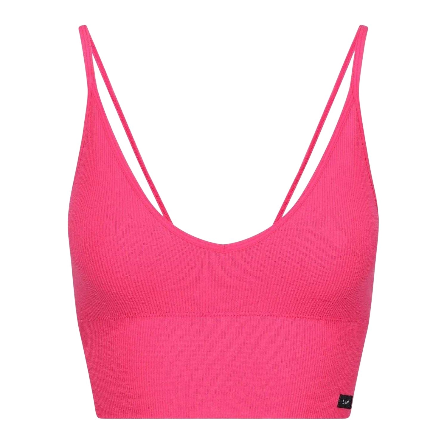 Bright Magenta - Front - Lee Womens-Ladies Ribbed Slim Bra