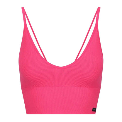 Bright Magenta - Front - Lee Womens-Ladies Ribbed Slim Bra