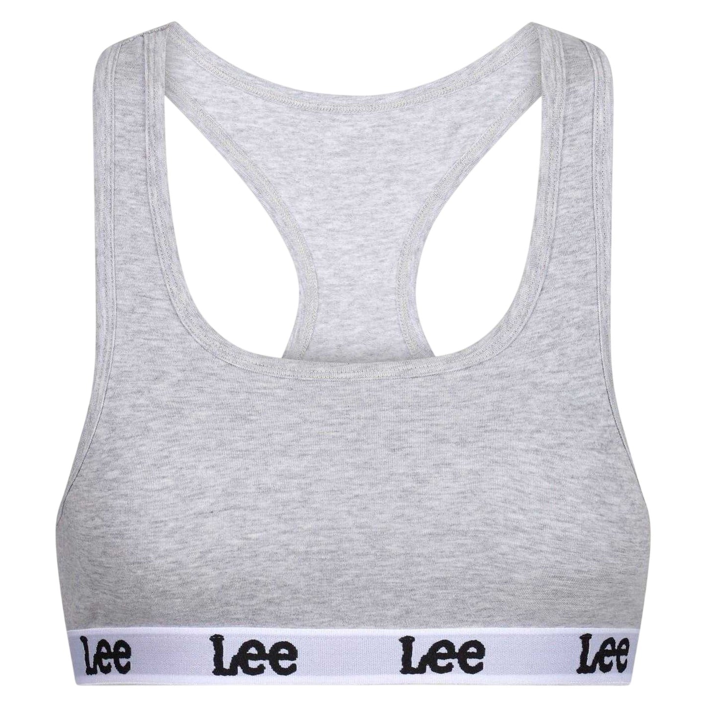Grey Marl - Front - Lee Womens-Ladies Racerback Heather Sports Bra