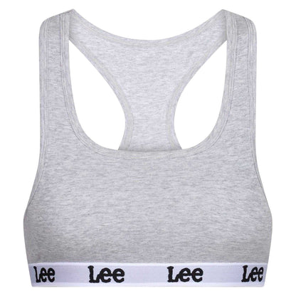 Grey Marl - Front - Lee Womens-Ladies Racerback Heather Sports Bra