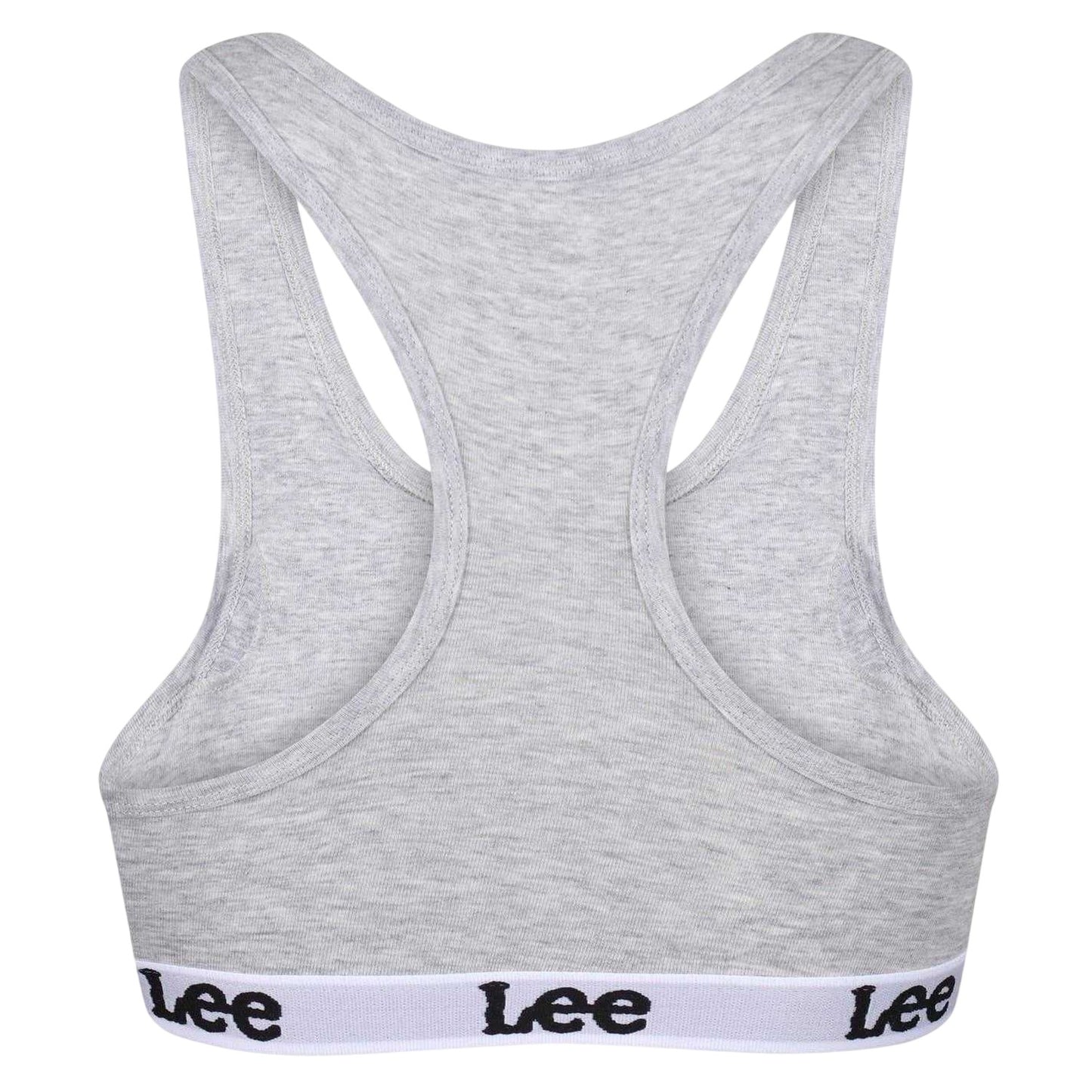 Grey Marl - Back - Lee Womens-Ladies Racerback Heather Sports Bra