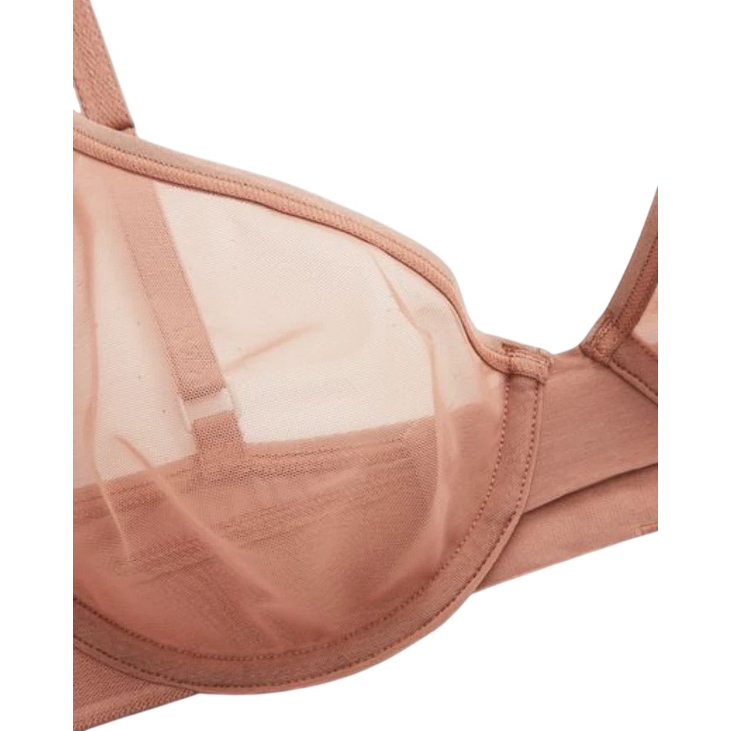 Terracotta - Side - Ralph Lauren Womens-Ladies Polo Mesh Breathable Bra