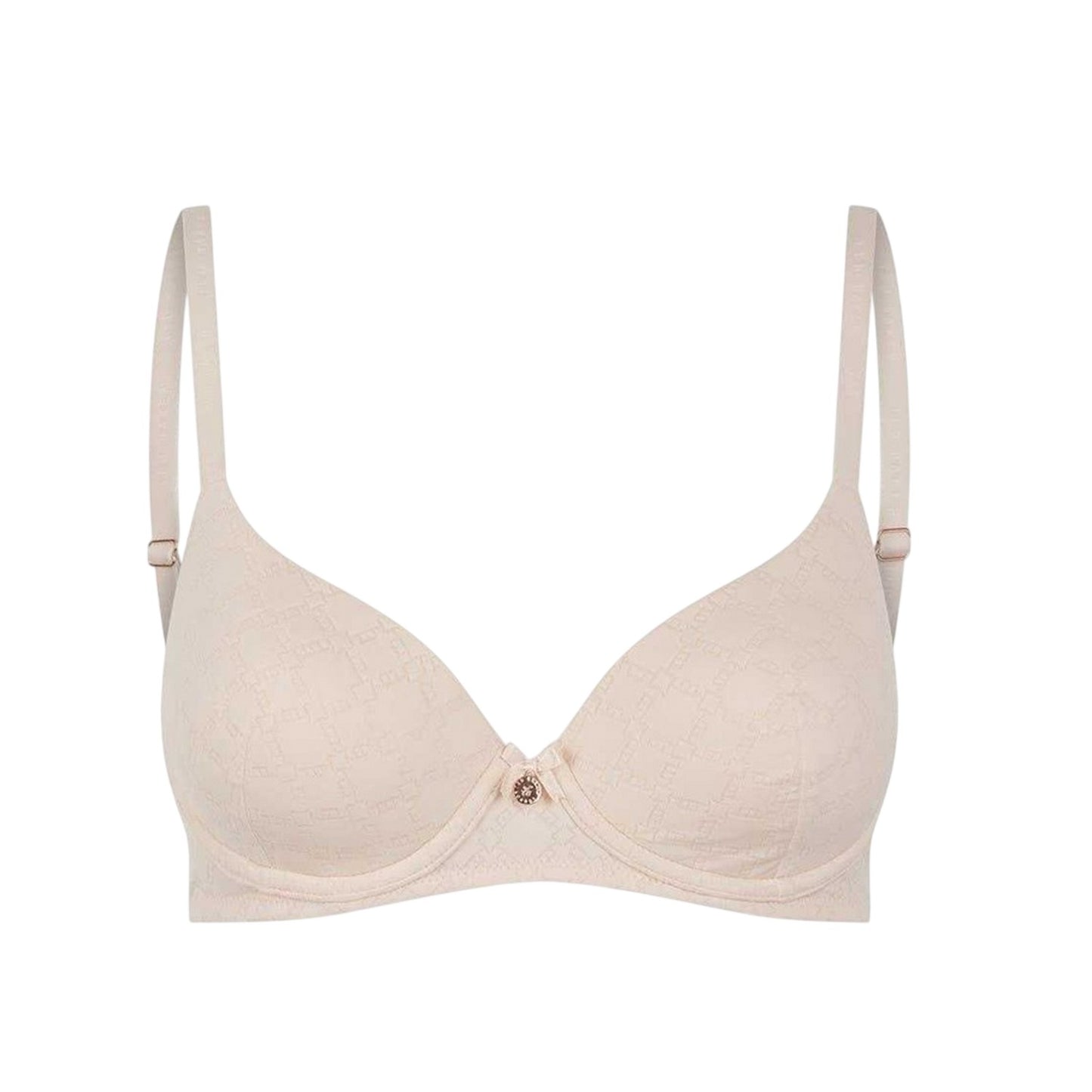 Peach Blush - Front - Ted Baker Womens-Ladies All Over Logo T-Shirt Bra