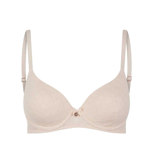 Peach Blush - Front - Ted Baker Womens-Ladies All Over Logo T-Shirt Bra