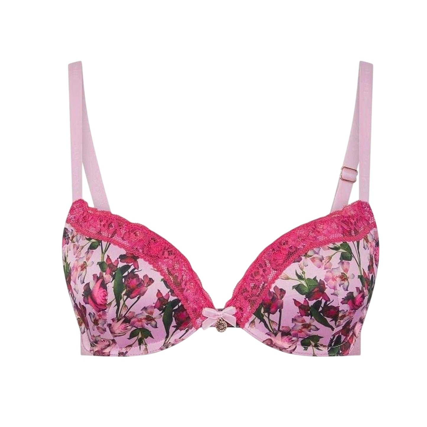 Pink - Front - Ted Baker Womens-Ladies Floral Push Up Bra