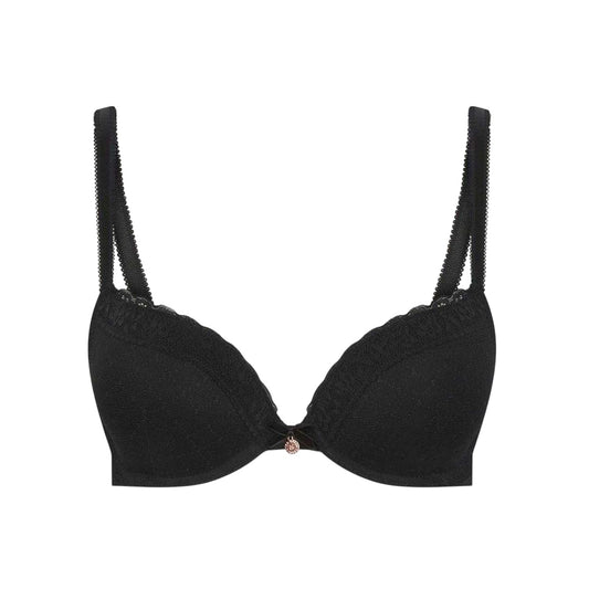 Jet Black - Front - Ted Baker Womens-Ladies Bak El Lace Trim Charm Push Up Bra