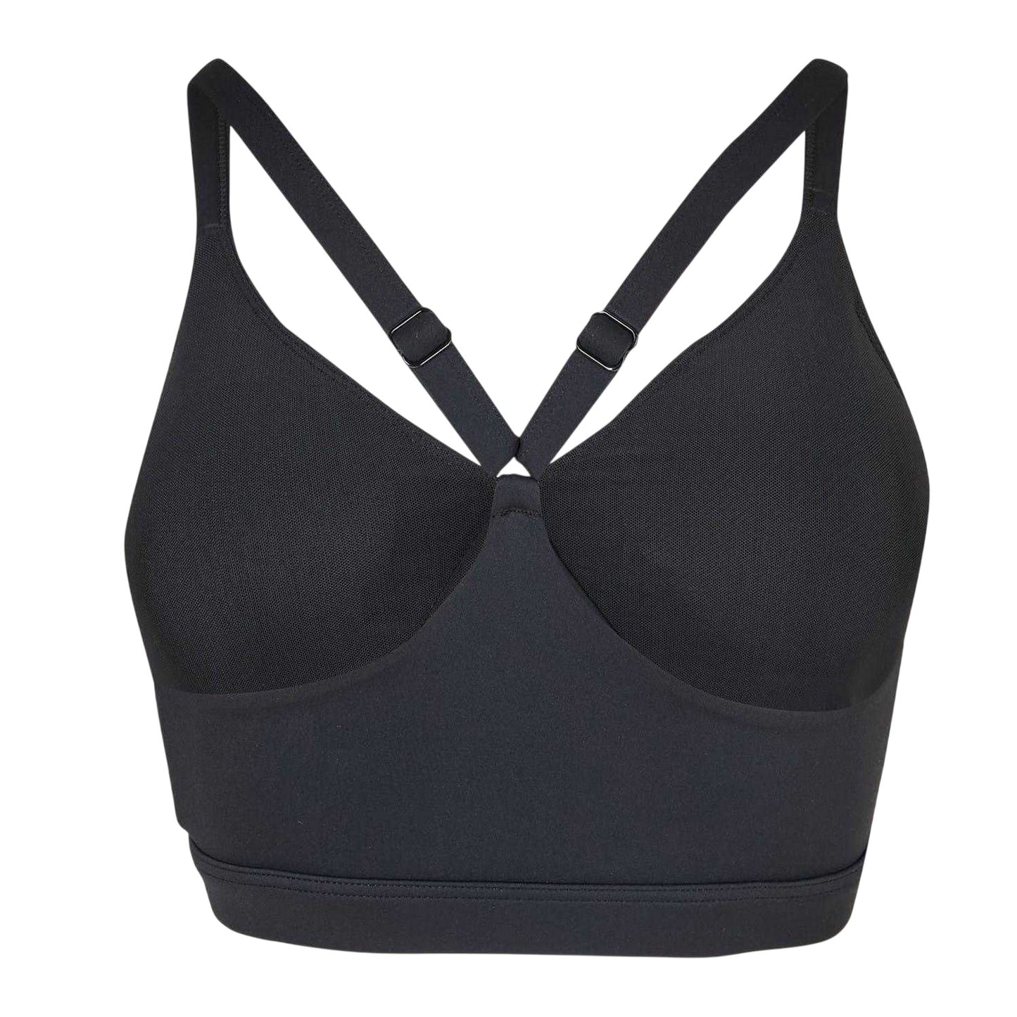 Black - Back - USA Womens-Ladies Nylon Lightweight Sports Bra