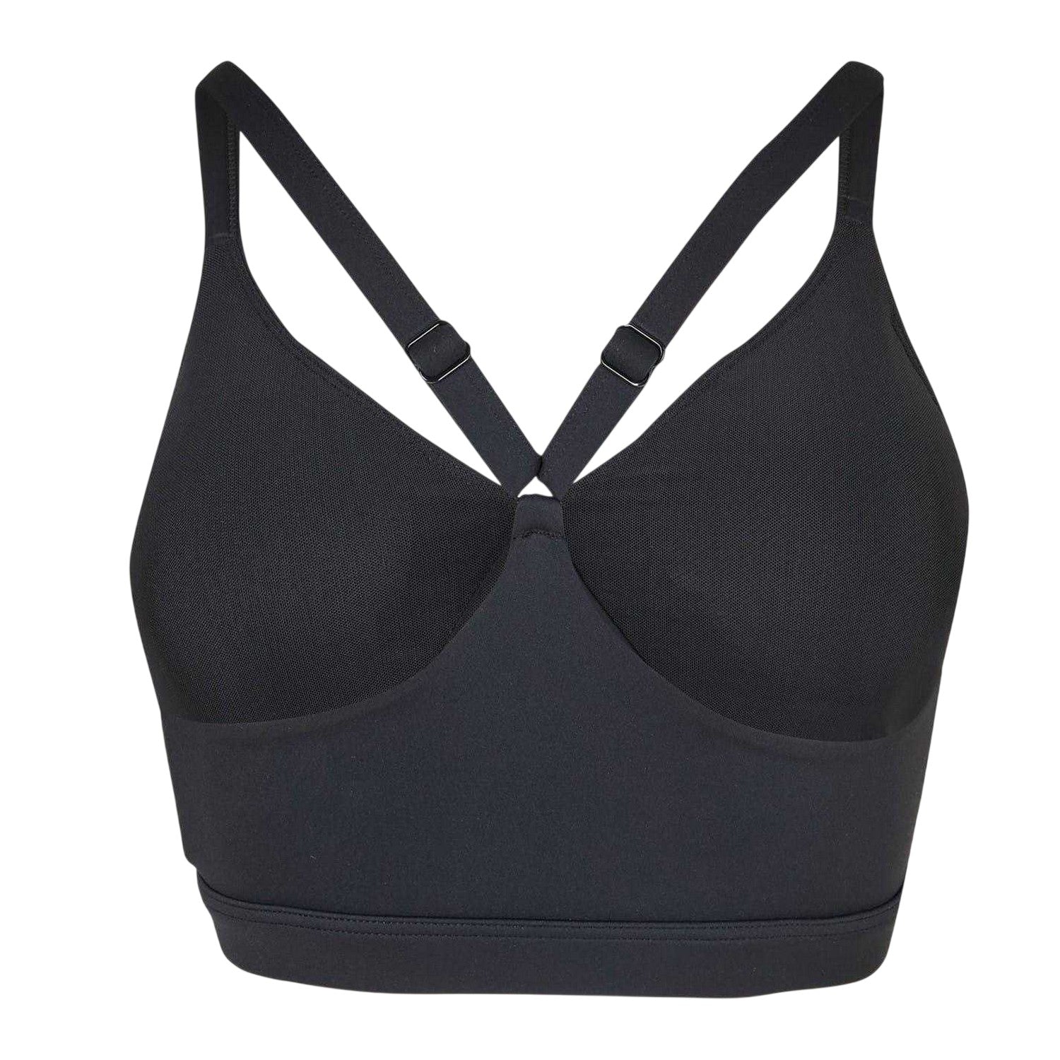Black - Back - USA Womens-Ladies Nylon Lightweight Sports Bra