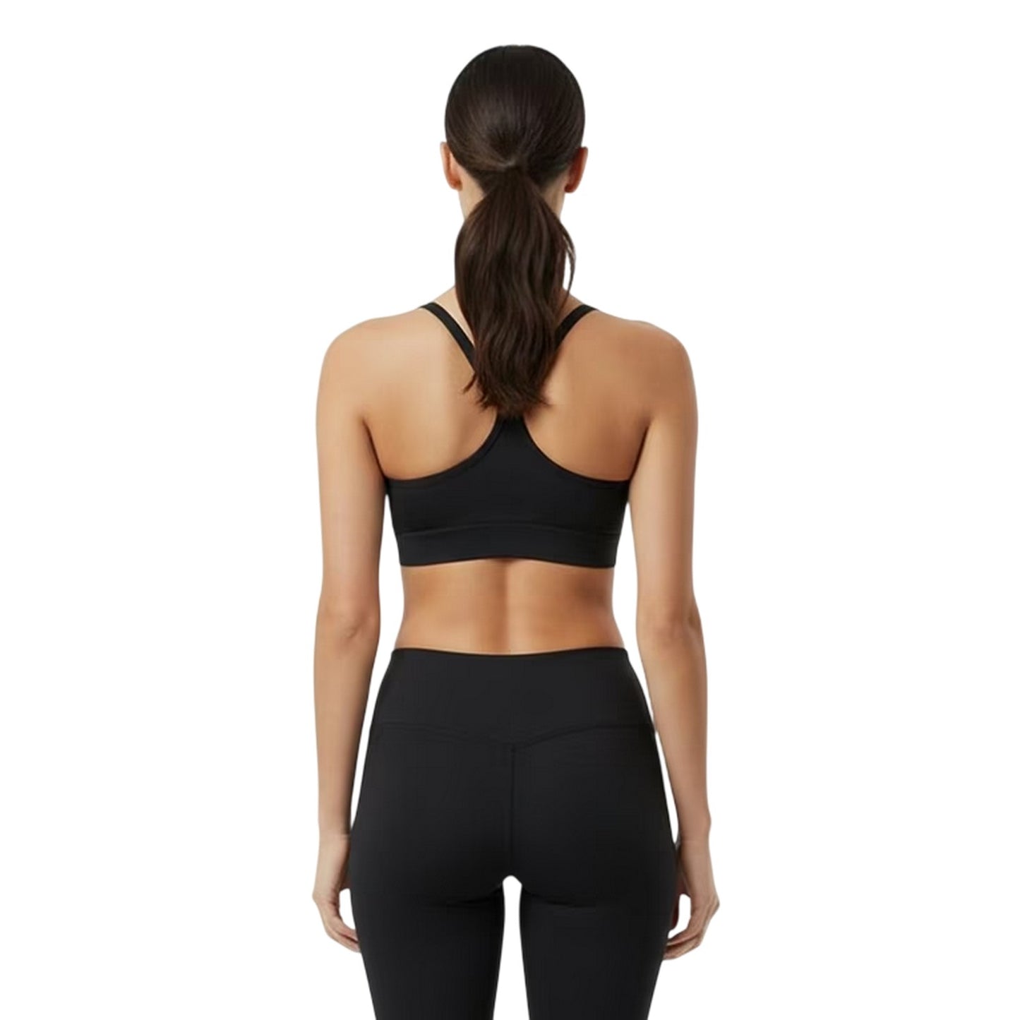 Black - Lifestyle - USA Womens-Ladies Nylon Lightweight Sports Bra