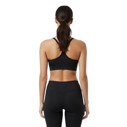 Black - Lifestyle - USA Womens-Ladies Nylon Lightweight Sports Bra