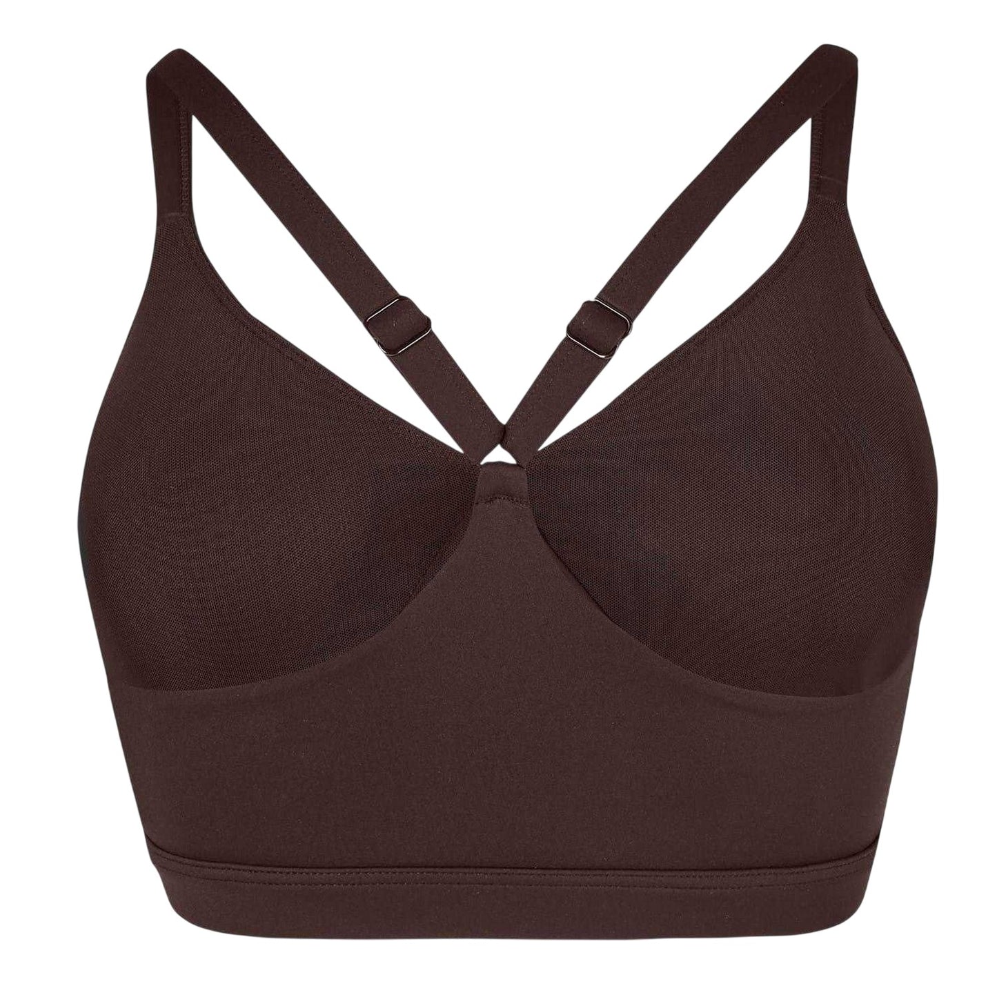Espresso - Back - USA Womens-Ladies Nylon Lightweight Sports Bra
