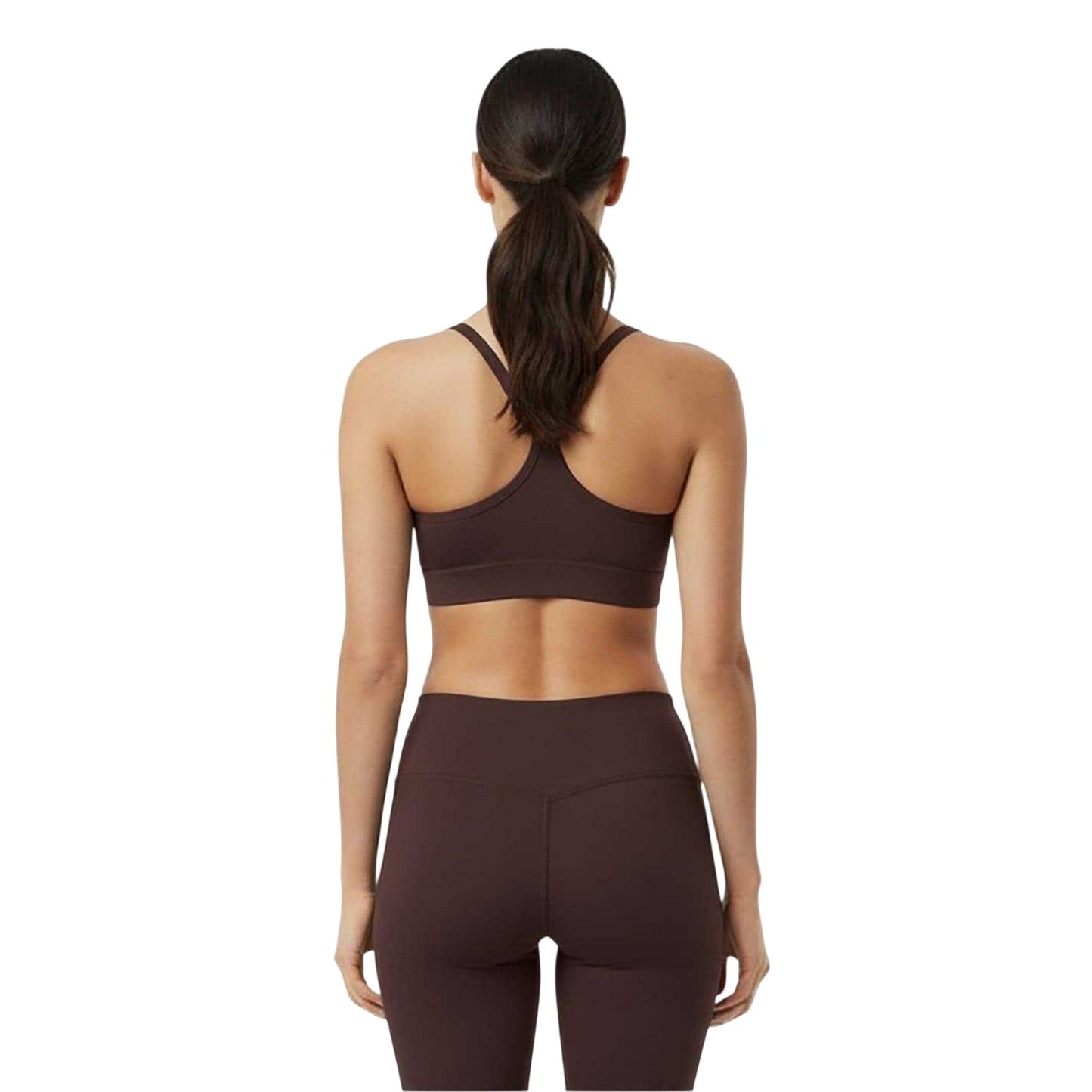 Espresso - Lifestyle - USA Womens-Ladies Nylon Lightweight Sports Bra