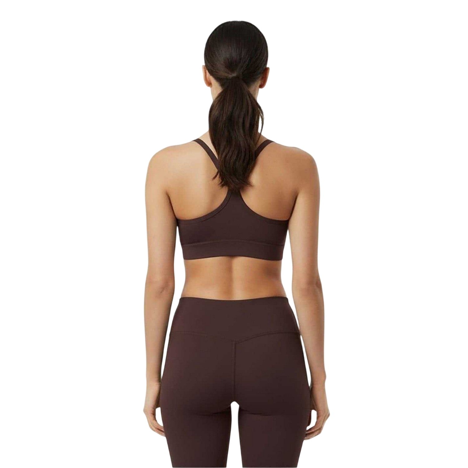 Espresso - Lifestyle - USA Womens-Ladies Nylon Lightweight Sports Bra