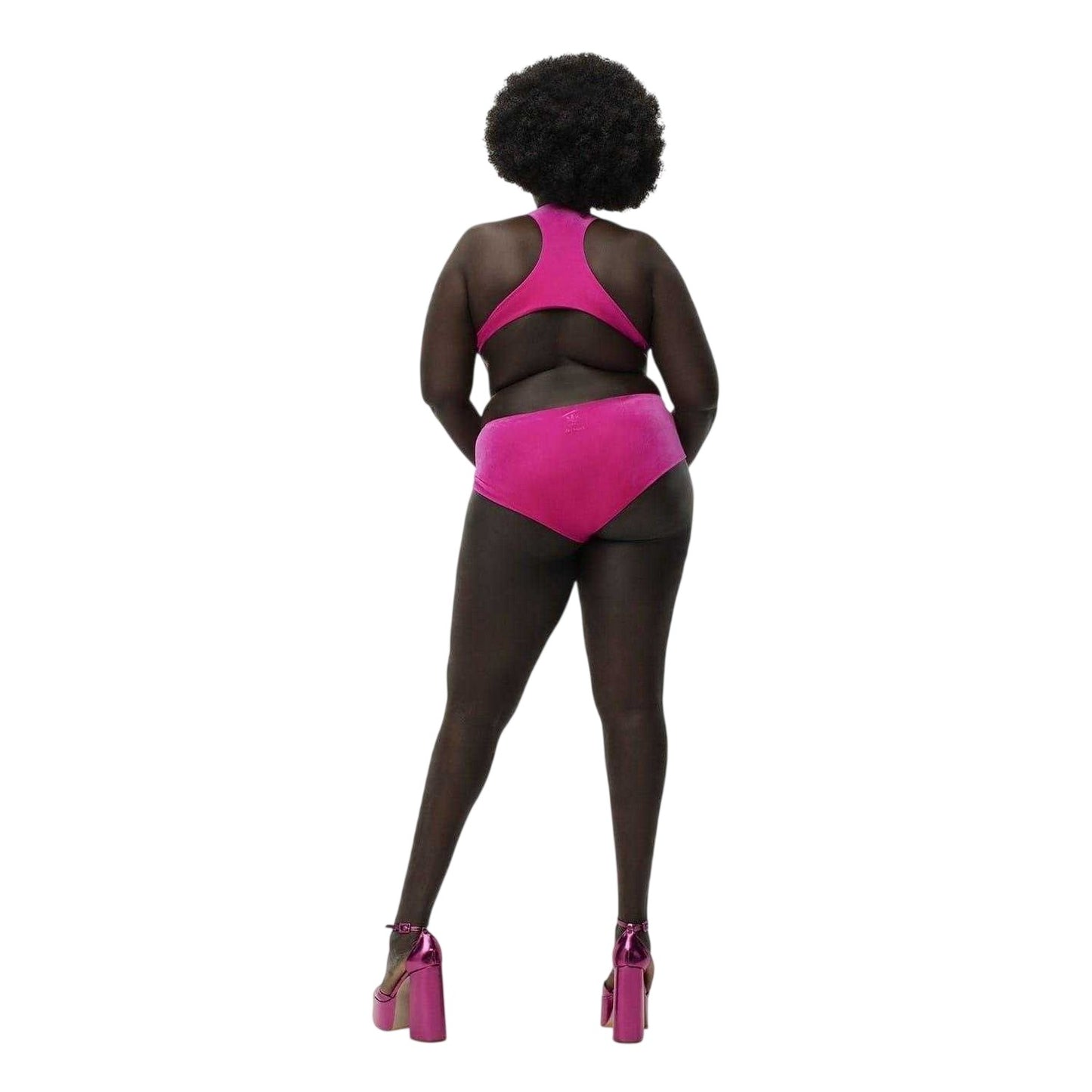 Pink - Pack Shot - Adidas Womens-Ladies Originals Ivy Park Front Tie One Piece Swimsuit