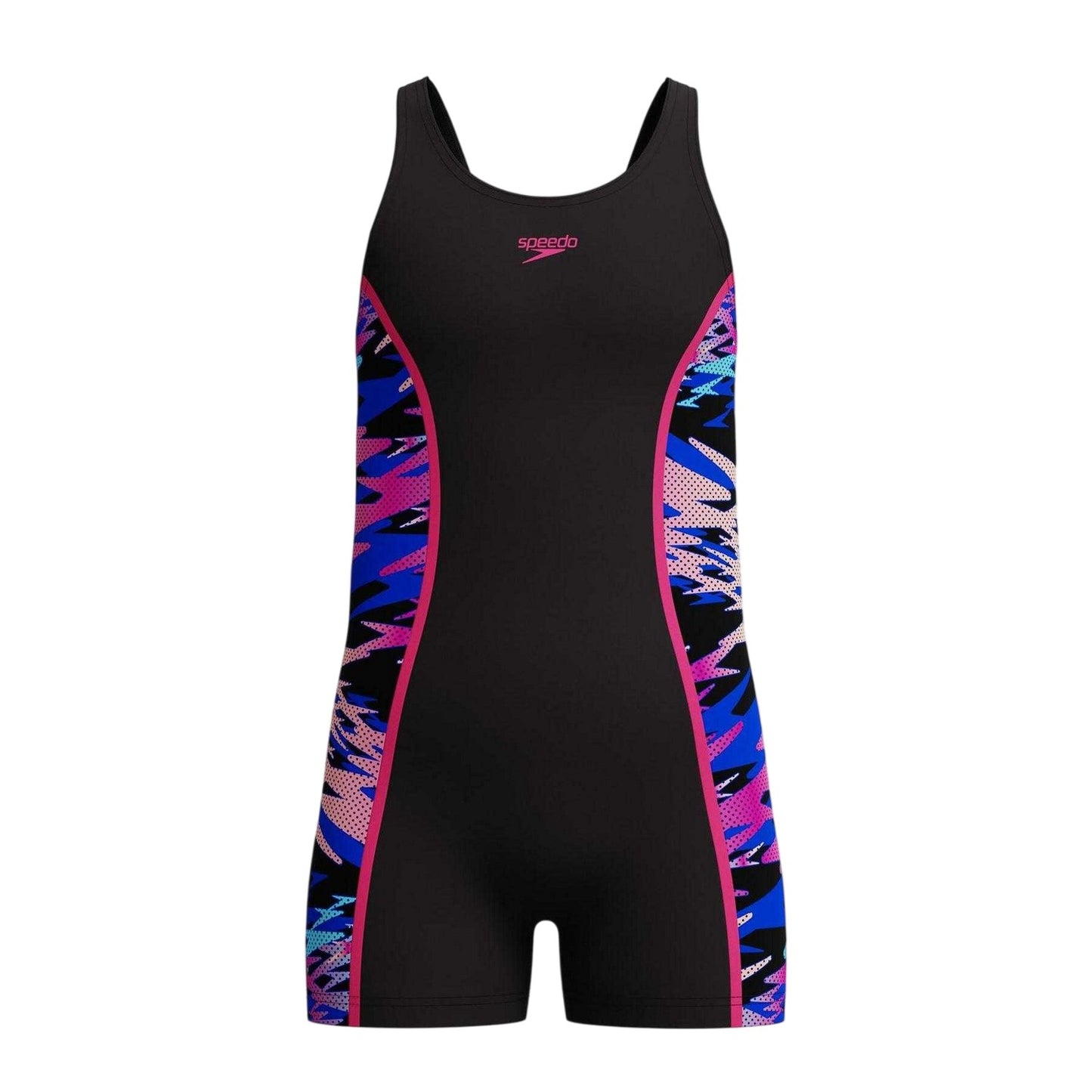 Pink - Front - Speedo Girls HB Legsuit