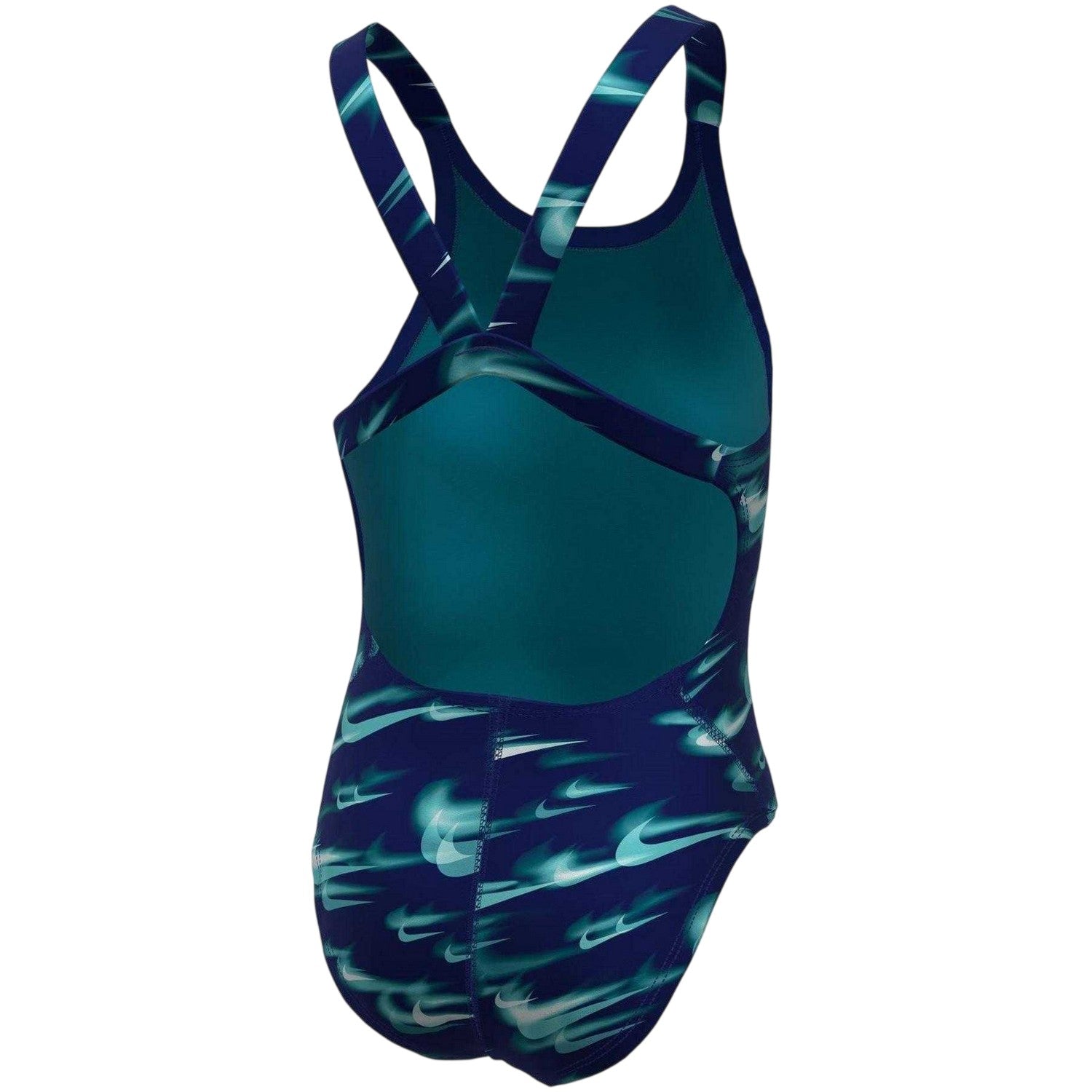 Abyss Blue - Back - Nike Girls Blur One Piece Swimsuit