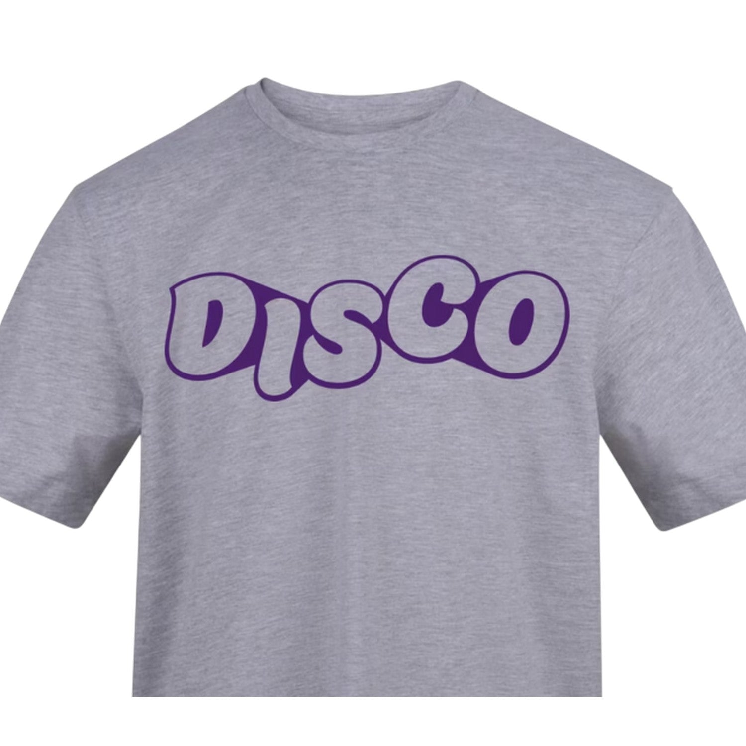 Grey - Back - AWD Unisex Adult Disco Cotton T-Shirt