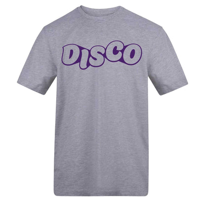 Grey - Front - AWD Unisex Adult Disco Cotton T-Shirt