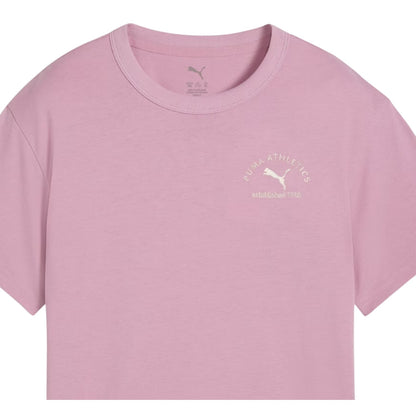 Pink - Side - Puma Childrens-Kids Class Relaxed Fit T-Shirt