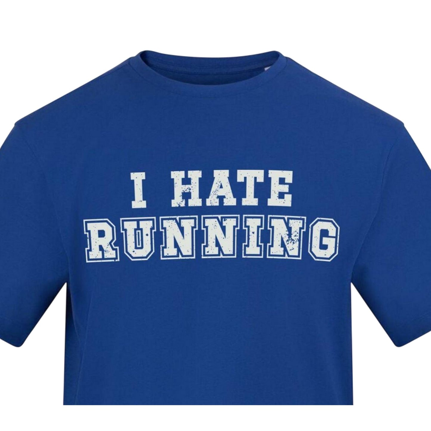 Blue - Back - AWD Unisex Adult I Hate Running T-Shirt