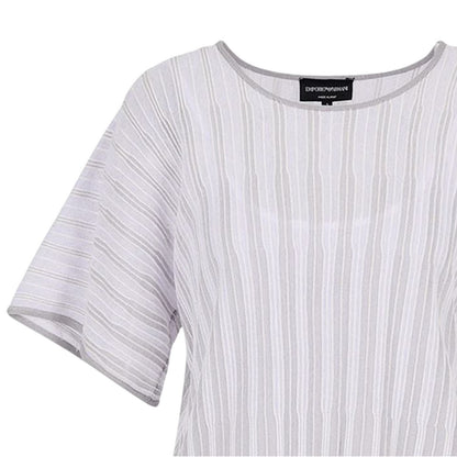 Lilac - Back - Emporio Armani Womens-Ladies Striped Top
