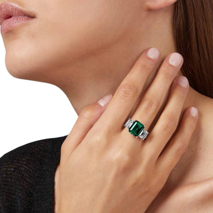 Emerald - Lifestyle - Chiara Ferragni Rhodium Plated Square Ring