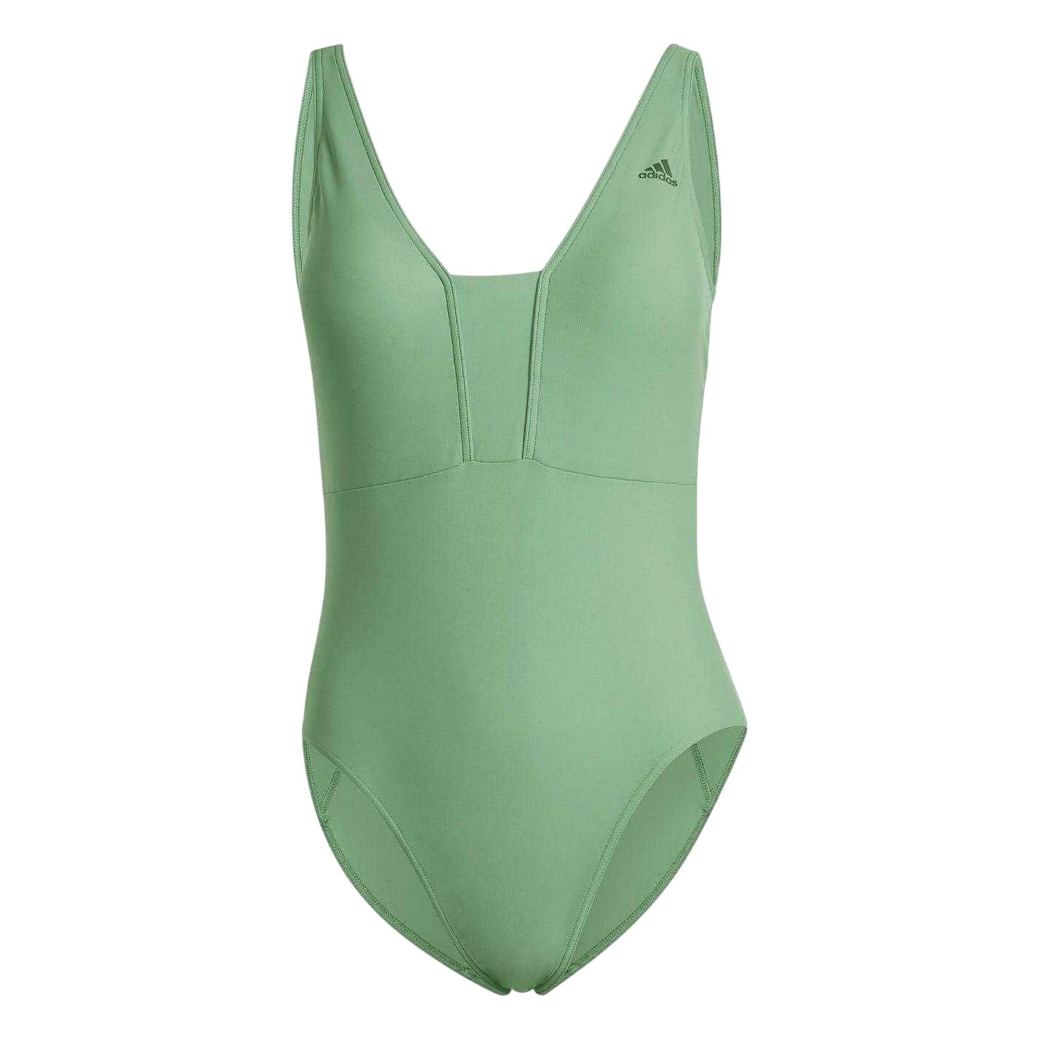 Green - Front - Adidas Womens-Ladies Iconisea One Piece Swimsuit