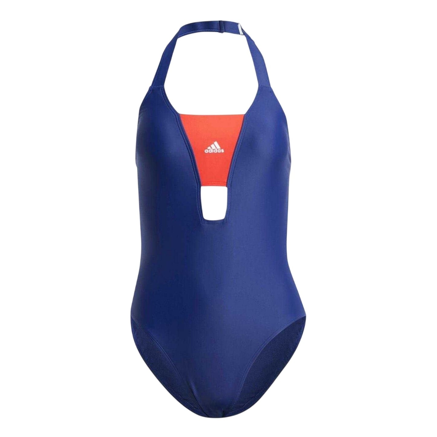 Navy - Front - Adidas Womens-Ladies Colour Block One Piece Swimsuit