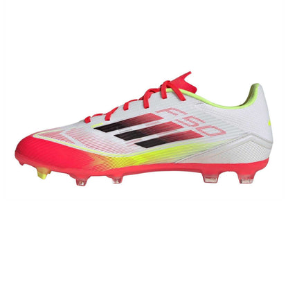 White - Side - Adidas Mens F50 League Firm Ground Football Boots