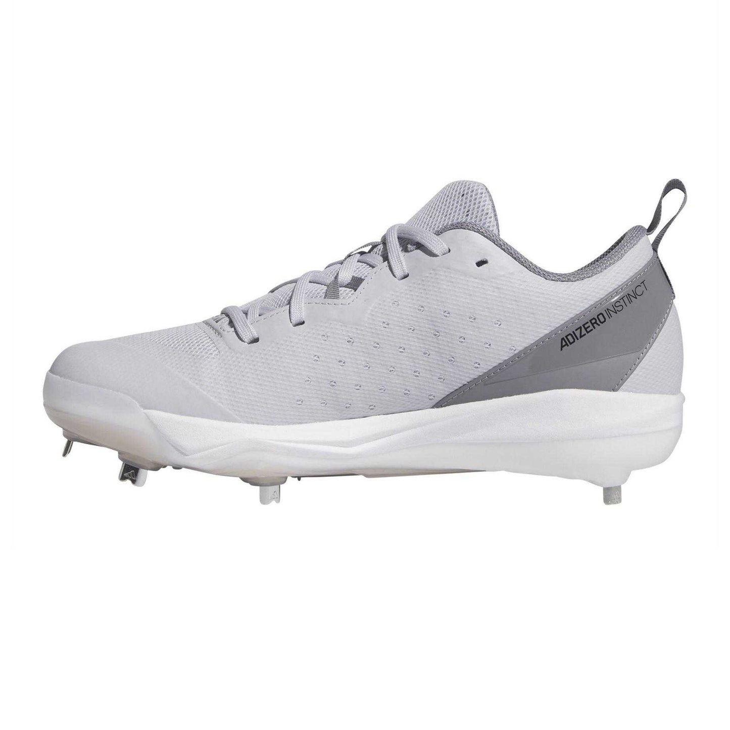 Light Grey - Side - Adidas Womens-Ladies Instinct Mesh Athletic Shoe Spikes