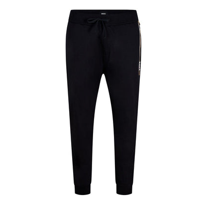 Black - Front - Boss Mens Side Stripe Regular Jogging Bottoms