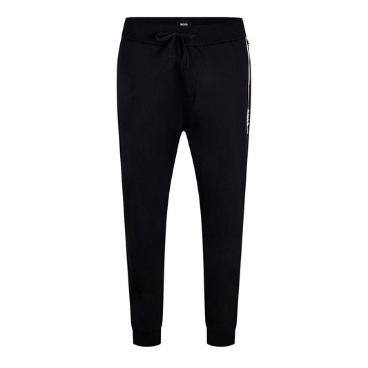 Black - Front - Boss Mens Side Stripe Regular Jogging Bottoms