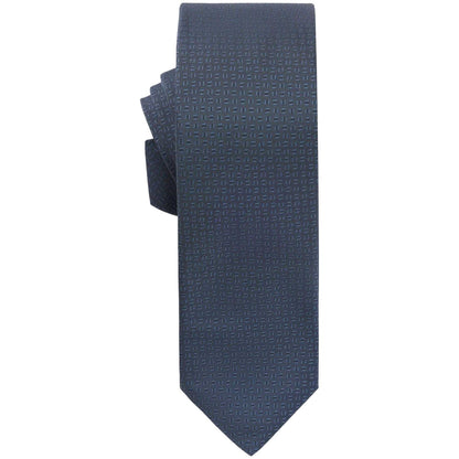 Blue - Side - Boss Mens Jacquard Tie
