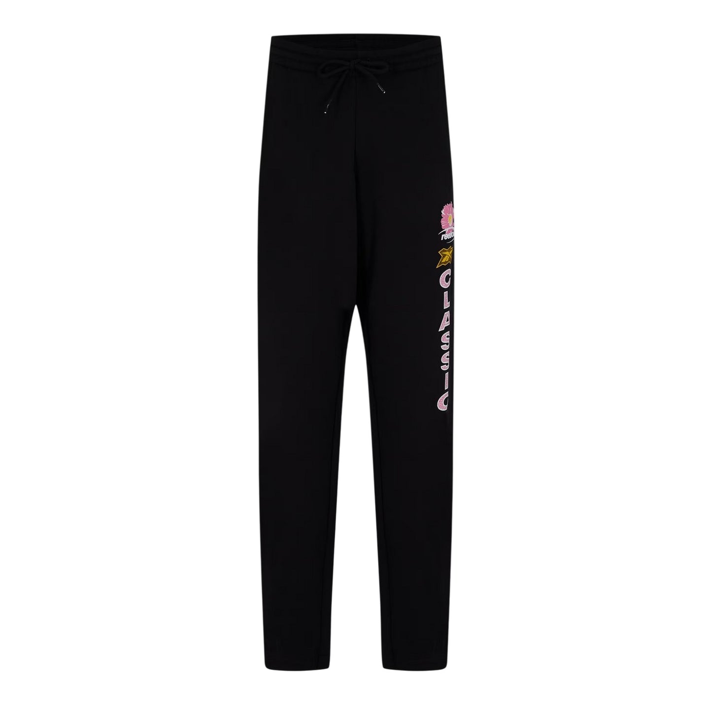 Black - Front - Reebok Unisex Adult Classic Graphic Print Relaxed Fit Jogging Bottoms
