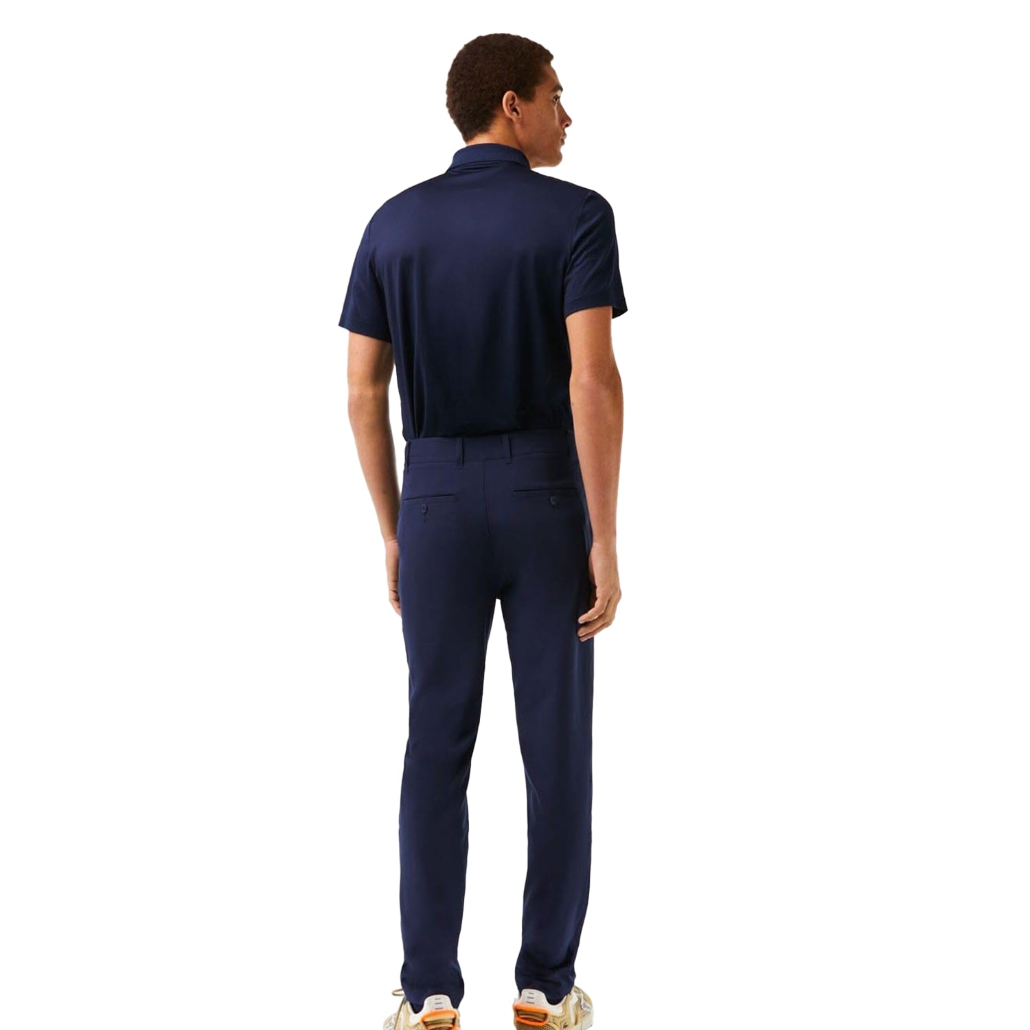 Blue - Back - Lacoste Mens Stretch Sports Chinos